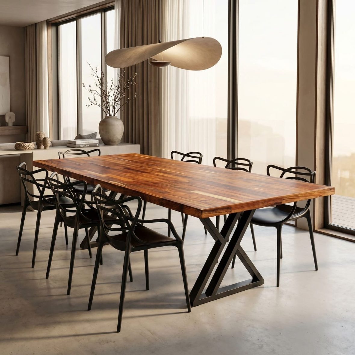 Mesa industrial ambiente sofisticado
